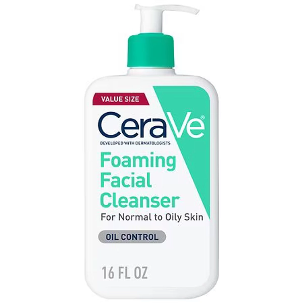 CeraVe Fragrance-Free Face Cleanser, Foaming Face Wash with Hyaluronic Acid