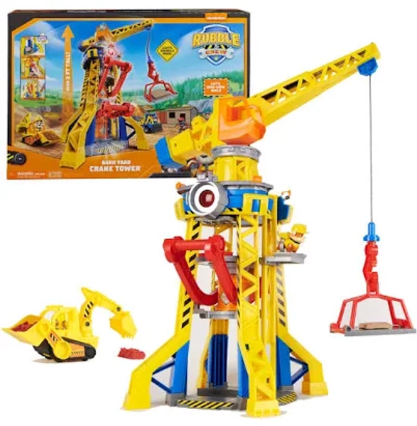 Paw Patrol Rubble & Crew Bark Yard Crane Tower Playset