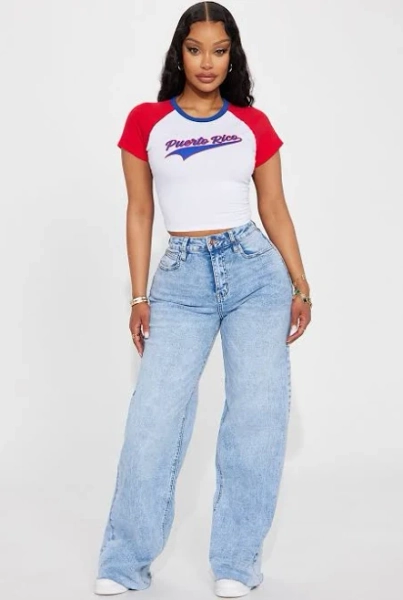 Fashion Nova Women's So Valid Stretch Wide Leg Jeans