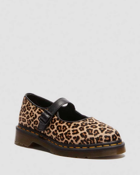 DR MARTENS Elphie leopard Mary Jane shoes