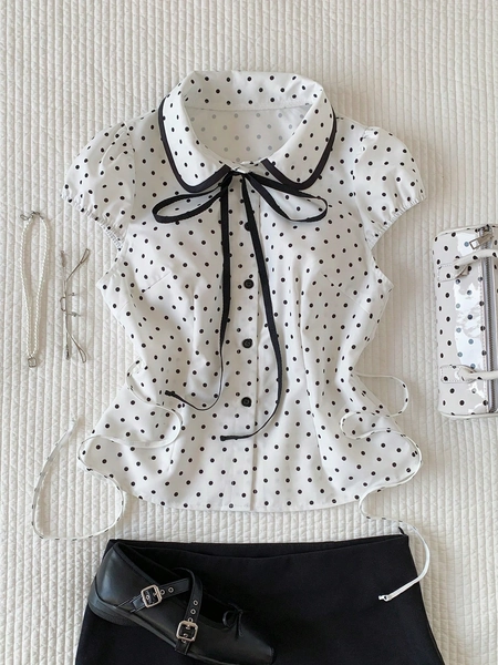 polka dot shirt