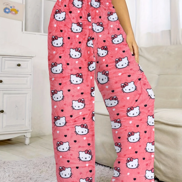 Authorized for hello kitty Pajamas Pants Sanrio Anime Women'S Pajama Pants Cartoon Couple Home Sleepwear Trousers Leisure Home Clothing