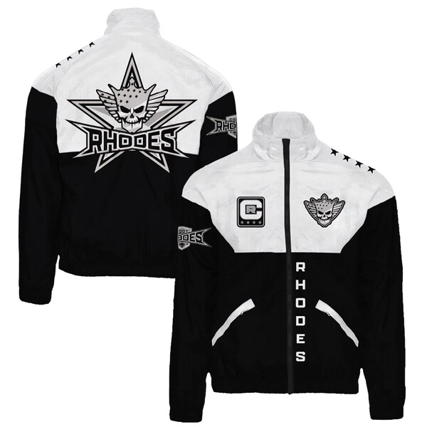 Men's Black/White Cody Rhodes White Collection Full-Zip Windbreaker Jacket
