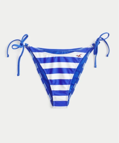 Beaded Side-Tie Cheeky Bikini Bottom