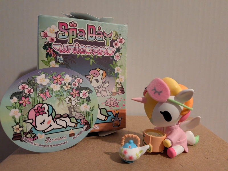 Tokidoki Green Tea Time Unicorno Vinyl Figure - Spa Day Unicornos Series