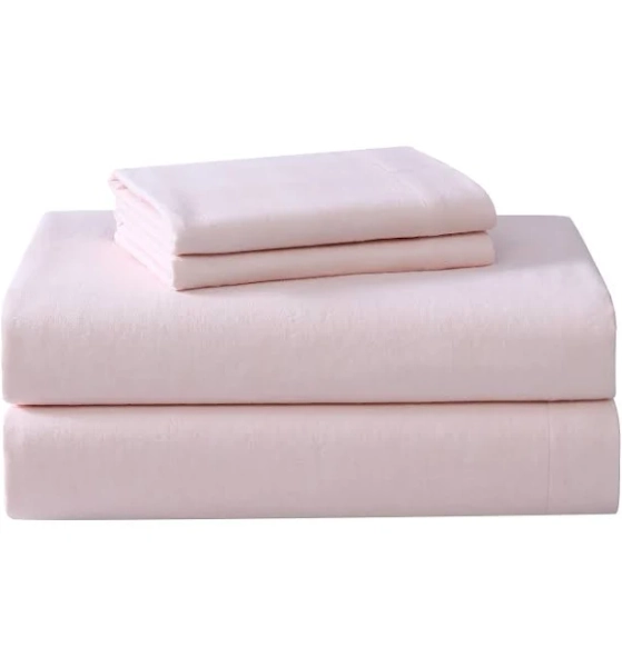Laura Ashley Solid Cotton Flannel Sheet Set