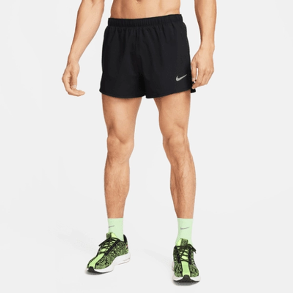 Nike Fast Dri-FIT 3" Brief-Lined Running Shorts - Black/Black - Size XS