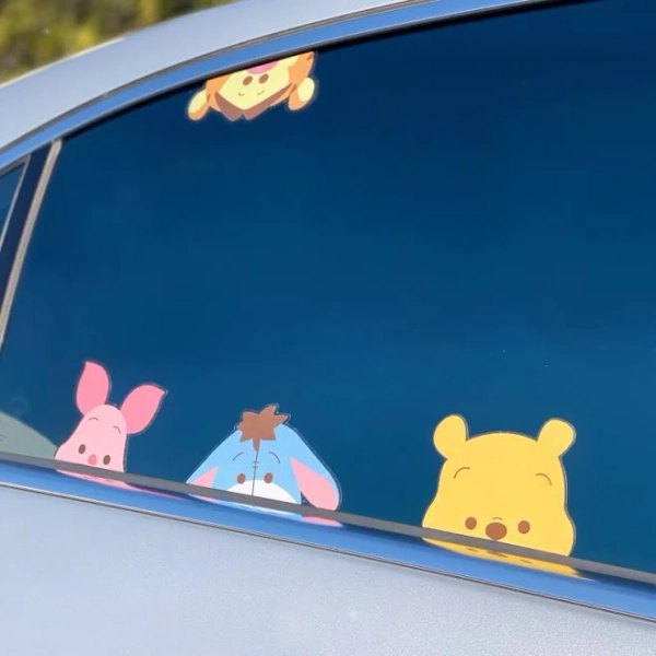 Pooh Peeker Car Decal The Whole Gang