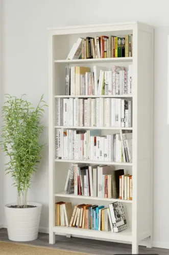 HEMNES Bookcase - white stain 90x198 cm