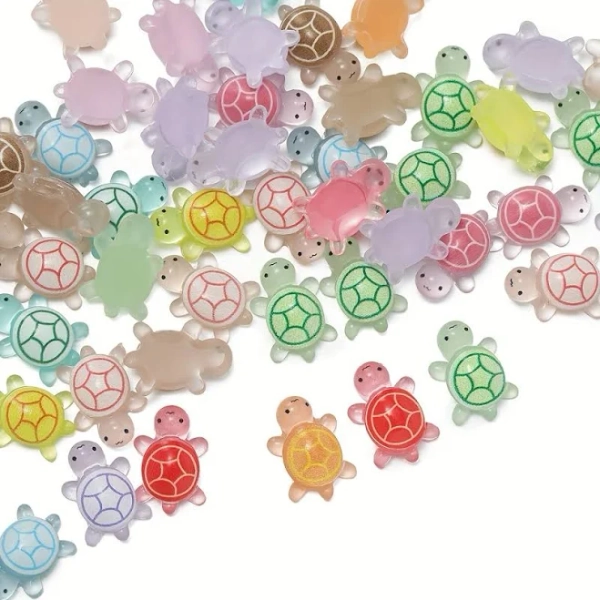 10pcs Turtle Resin Charms