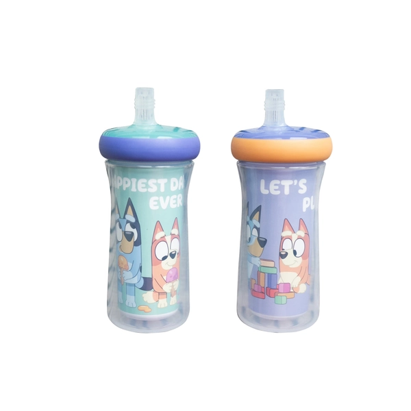 The First Years Bluey Insulated Straw Cup - Kids Water Bottles - 9 oz - 2 Pk - Ages 9 Months and Up - Walmart.com