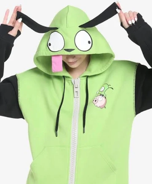 Invader Zim Girls Gir Cosplay Graphic Hoodie