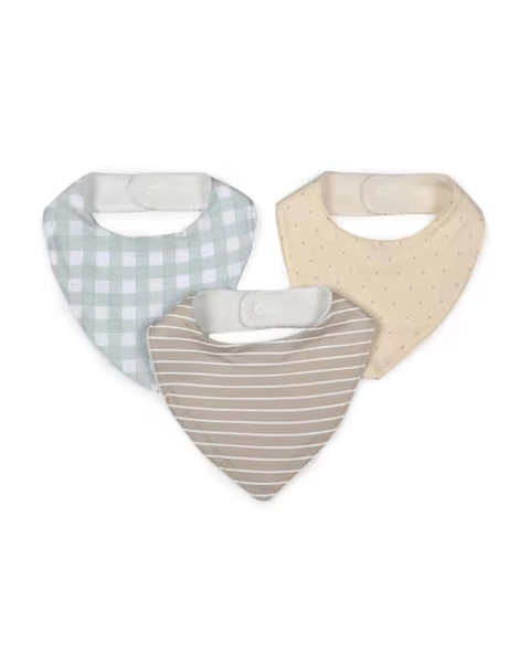 3 Pack Bandana Bibs - Gingham