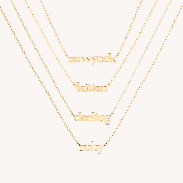 Tiniest Gold Name Necklace