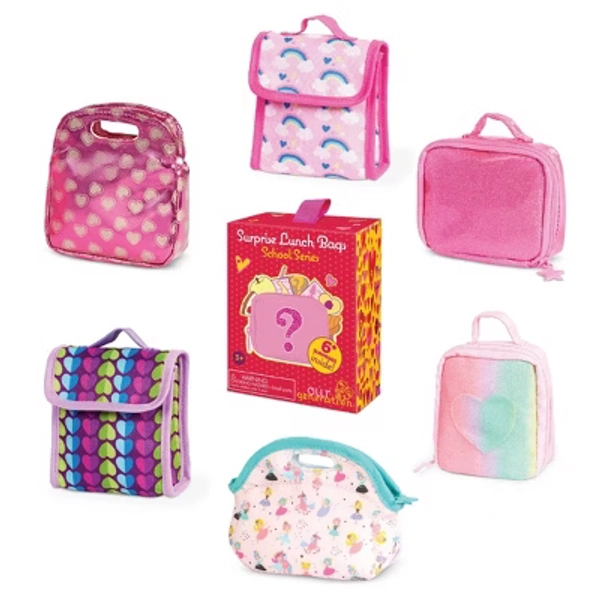 Our Generation Surprise Lunch Bags School Series – 1 of 6 Collectible Bags Accessories for 18'' Dolls: Social Skills Play Food Set