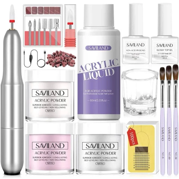 SAVILAND Women's Acrylic Nail Kit with Drill