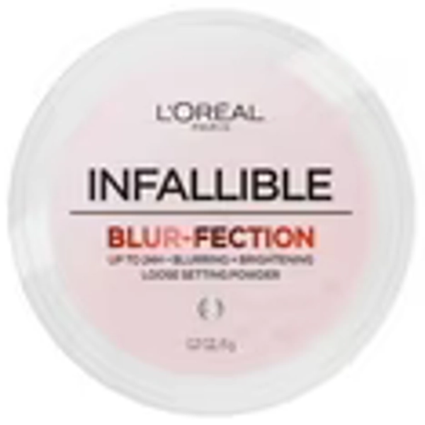 L'Oreal Paris Infallible Blur-Fection Loose Setting Powder, Brightening Finish, Light Pink, 1 Kit