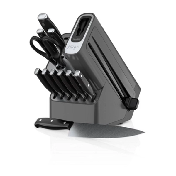 Ninja NeverDull Essential 12pc Knife System with Built in Sharpener - K12012: High Carbon Stainless Steel, Hand Wash