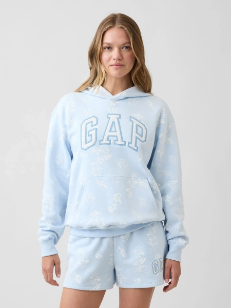 Gap Beachy Blue Relaxed Logo Hoodie - Size XS Reg