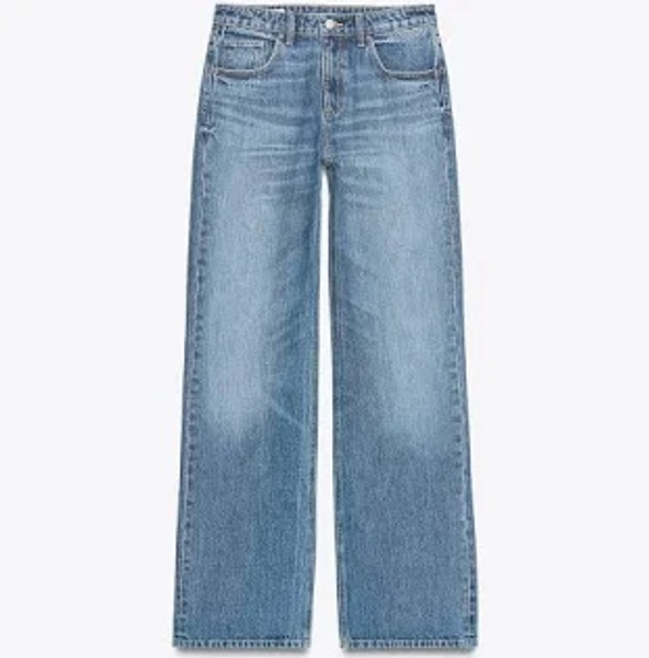 Femme Zara Jean Trf À Jambes Larges Taille Moyenne