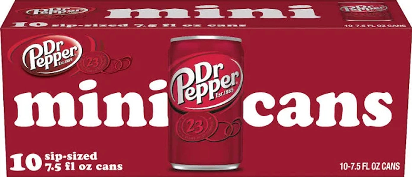 Dr Pepper Soda Mini Cans