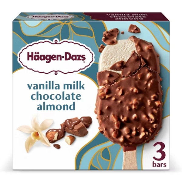 Haagen Dazs Vanilla & Almond Ice Cream Bar - 3pk