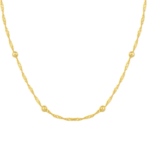 Shimmer Necklace 18k Gold Waterproof