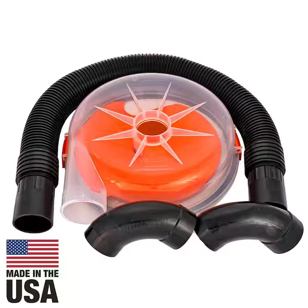Dustopper PRO High Efficiency Cyclonic Dust Separator, 12 in. Dia with 2.5 in. Hose, 36 in. L with 2 High-Flow Sweep Elbows HD12B