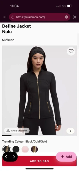 Define Jacket *Nulu - Black/Gold/Gold - 12