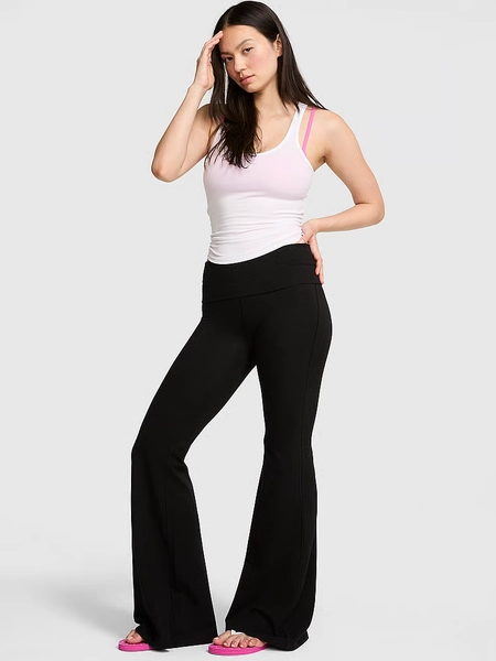 All-Day Cotton™ Foldover Super Flare Leggings