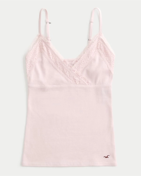 Wrap Lace Trim Layering Cami