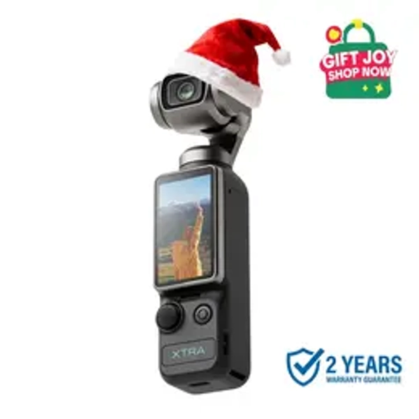 Xtra Muse Vlogging Camera with 1'' CMOS 4K/120fps Videos 3-Axis Gimbal Stabilizer Fast Focusing Face/Object Tracking Portable Handycam Camcorder