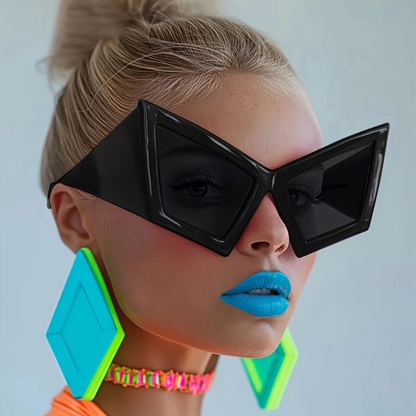 new personality big frame   eye glasses vibrant - Temu