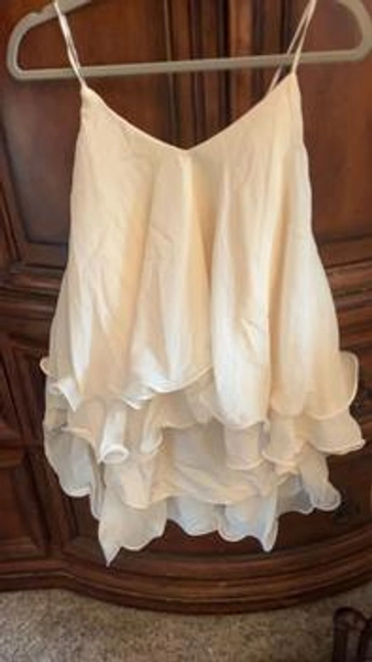 Cider Ruffle Hem Knotted Layered Mesh Cami Top, Cute Vocatio - TikTok Shop