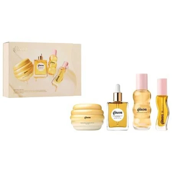 Gisou Glow All The Way Hair and Lip Gift Set