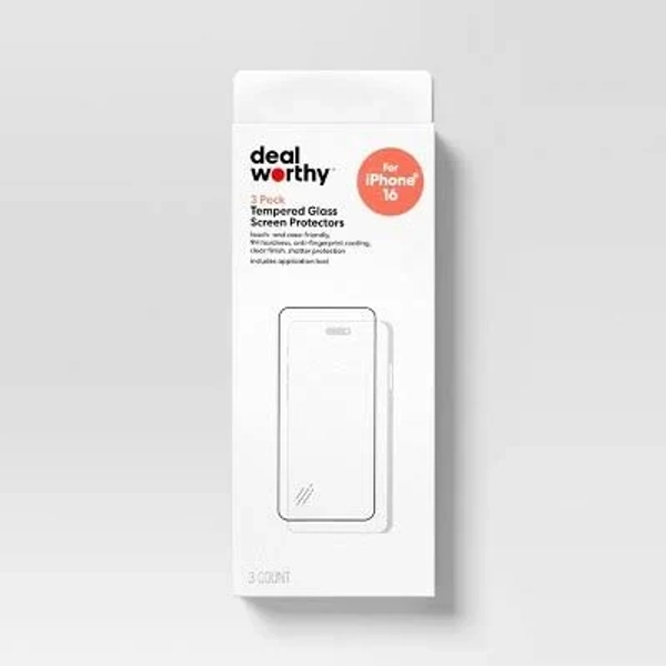 Apple iPhone 16/iPhone 15 Screen Protector Glass Shield
