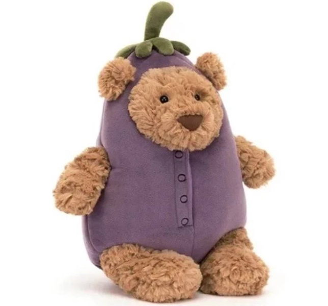 Bartholomew Bear Eggplant Jellycat