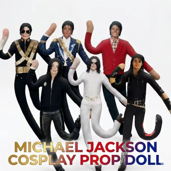 Michael Jackson Cosplay Prop Doll Plush Figure Abstract Joint Mobility Dolls Soft Stuffed Room Decoration Props Collection Gift