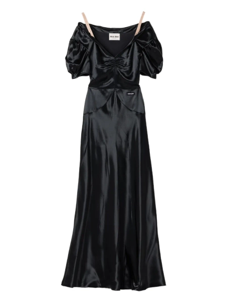 Miu Miu robe longue à effet satiné | 38