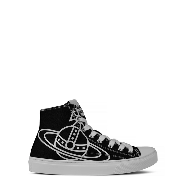 Vivienne Westwood Women's Thin Orb Motif Cotton High Top Trainers