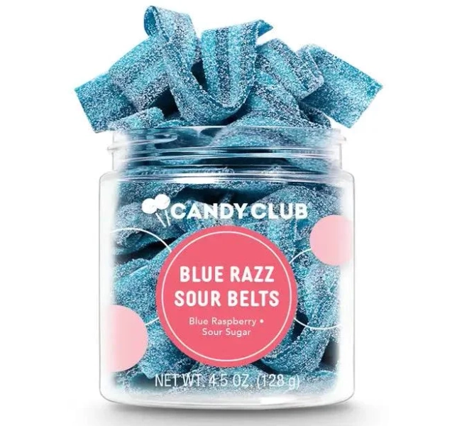 Candy Club Blue Razz Sour Belts