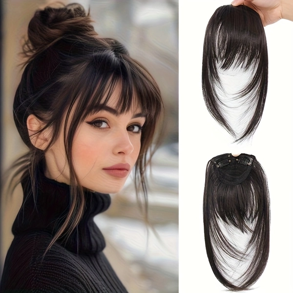 Women's Layered Manga Inspired Bangs Straight Hair Wig, natural looking, easy to manage, suitable for all races, everyday hair accessories, manga inspired bangs, easy to manage hair