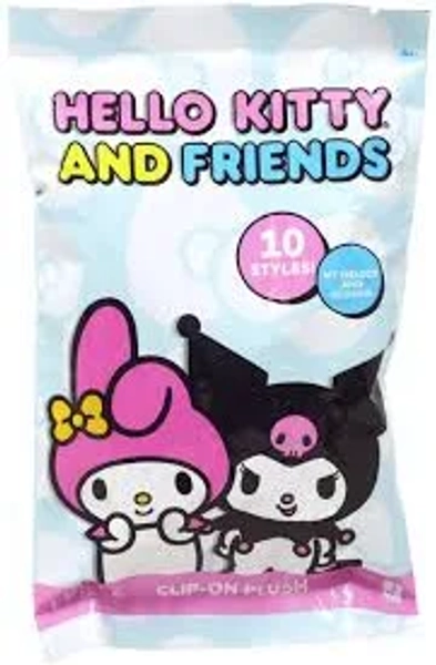 Hello Kitty My Melody & Kuromi Plush Clip-On Hanger Keychain Blind Pack
