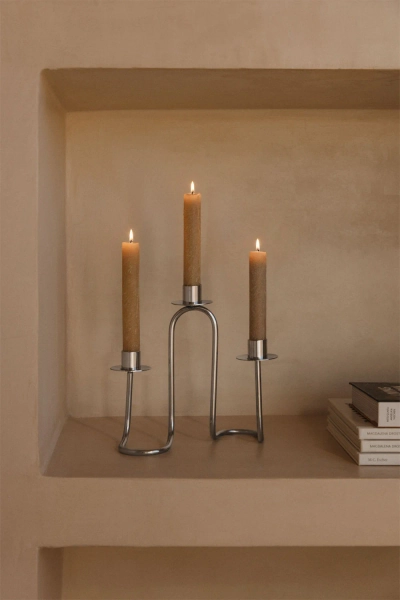 Chandelier à 3 bras en acier inoxydable Tyva