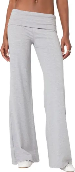 Wide Leg Foldover Pants