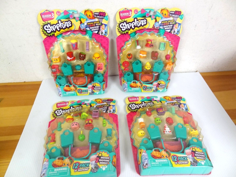 Shopkins Season 3 Bundle of (4) 12 Packs Special Edition NEW SEALED Polish Pearl