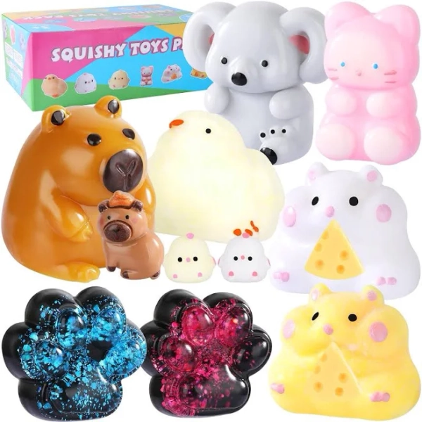 Taba Squishy 10pack, Fufu Squishy Fidget Toys Kit, Include Squishies