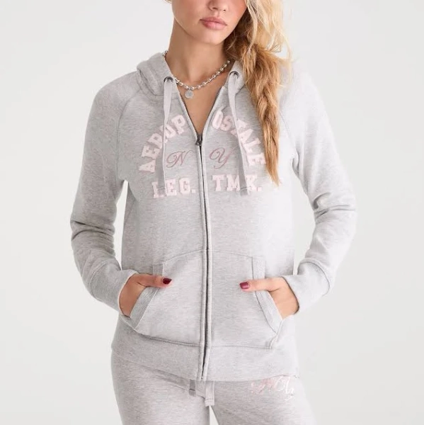 Aeropostale Women's NY Full-Zip Cotton Hoodie