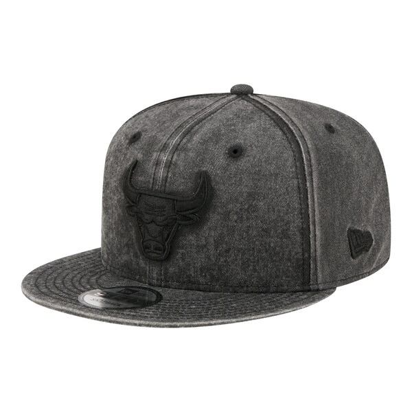  Chicago Bulls New Era Washed Tonal 9FIFTY Snapback Hat - Black