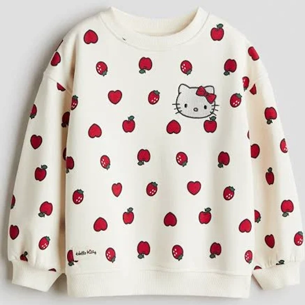 Girls h&m White Printed Sweatshirt